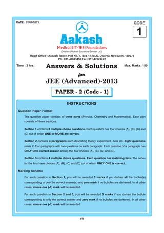 Jee Solution Of 12 4 2014 Aakash Institue PDF