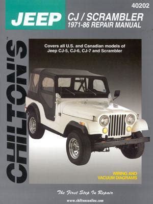 Jeep CJ/Scrambler 1971-86 (Chilton&a Kindle Editon