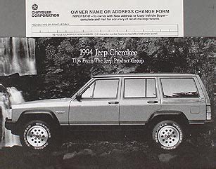 Jeep Grand Cherokee 1994 Owners Manual Pdf  Ebook Kindle Editon