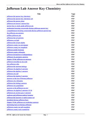 Jefferson Lab Answer Key Chemistry Sol Doc