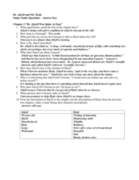 Jekyll And Hyde Study Guide Answers Kindle Editon