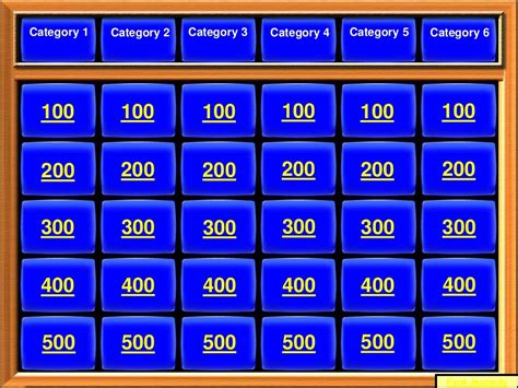 Jeopardy Blank Template
