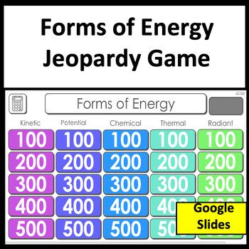 Jeopardy science review for middle school Ebook PDF