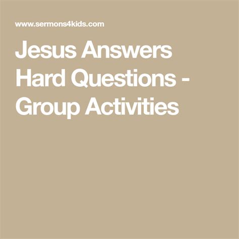 Jesus Answers Hard Questions Kindle Editon