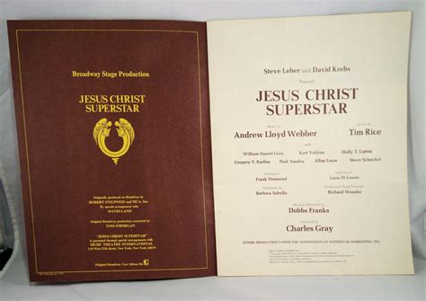 Jesus Christ Superstar Souvenir Program and Libretto Ebook Doc