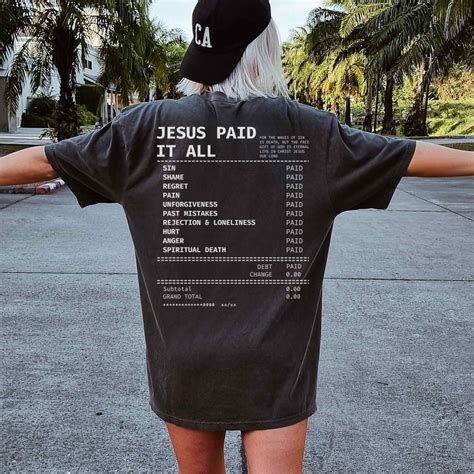 Jesus Paid it All Shirt: A Symbol of Faith and Redemption