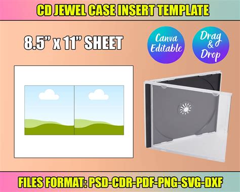 Jewel Case Printing Template