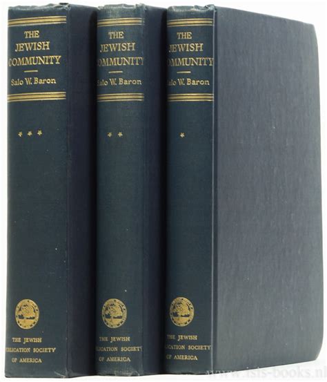 Jewish Community Its History and Structure to the American Revolution 3 Volumes Reader