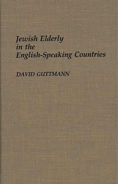 Jewish Elderly in the English-Speaking Countries PDF