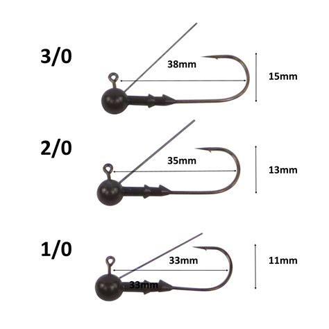 Jig Head Hook Size Chart