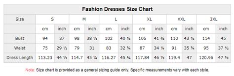 Jjshouse Size Chart