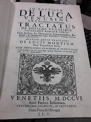 Jo. Baptistae de Luca Venusini... Tractatus de Officiis Venalibus Vacabilibus Romanae Curiae ...... Reader