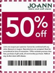 Joann Fabrics Coupons 50 Off In Store Printable