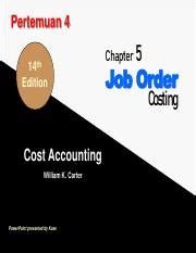 Job Order Costing Solutions 14th Edition Bing Doc