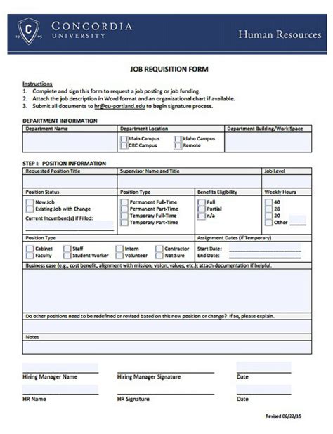 Job Requisition Template