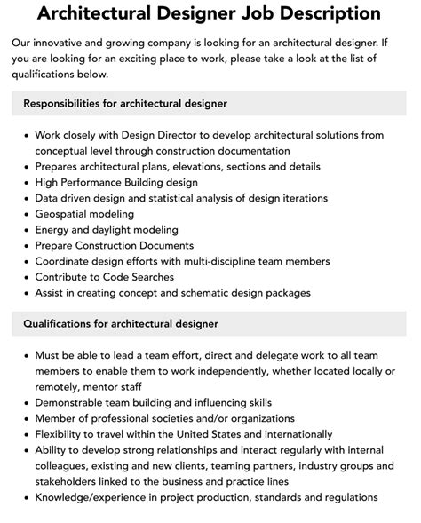 Job Responsibilities of Architects