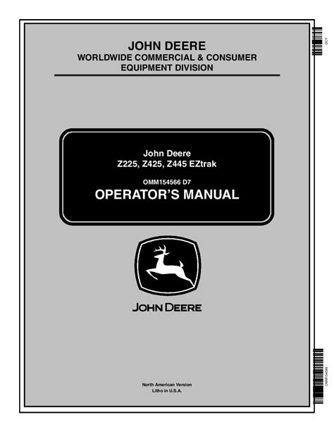John Deere Eztrak Z225 Manual PDF Reader