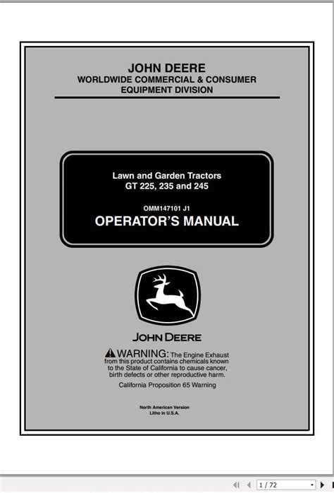 John Deere Gt 245 Manual PDF Doc