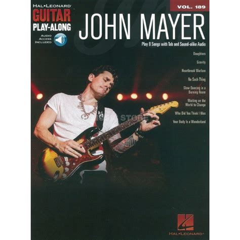 John Mayer Guitar Play-Along Volume 189 Hal Leonard Guitar Play-Along