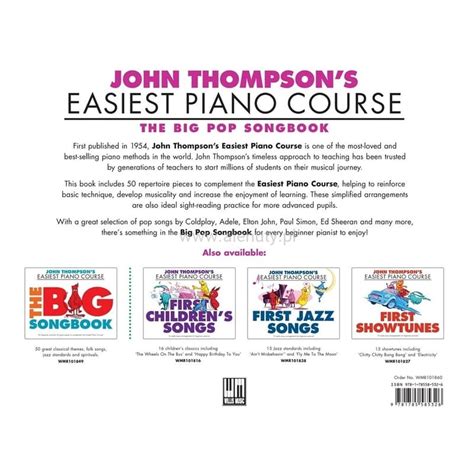 John Thompson s Easiest Piano Course The Big Pop Songbook John Thompson Easiest Piano Epub