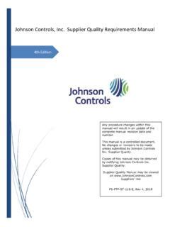 Johnson Controls Power Solutions Global Supplier Manual PDF