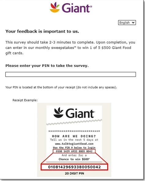 Join the Talktogiantfoods.com Survey for a Chance to Win Big!