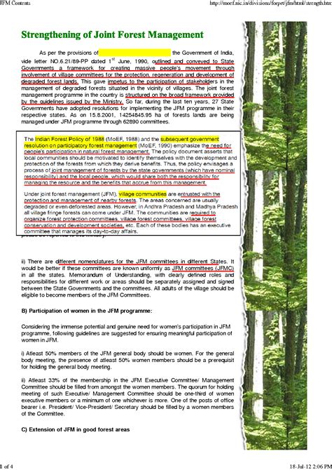 Joint Forest Management Policy PDF