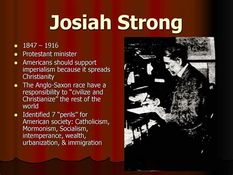 Josiah Strong's Imperialist Vision: A Manifest Destiny for the Anglo-Saxon Race