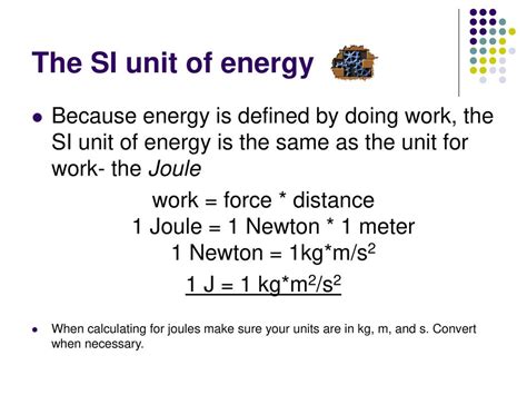 Joule: The SI Unit of Energy