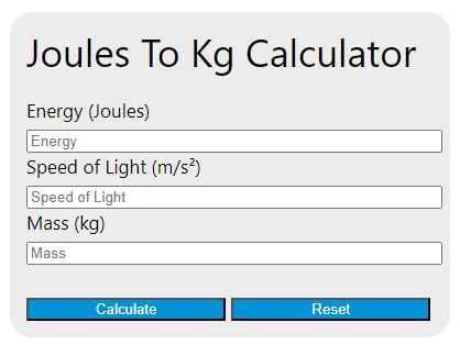 Joules to kg Conversion: A Comprehensive Guide