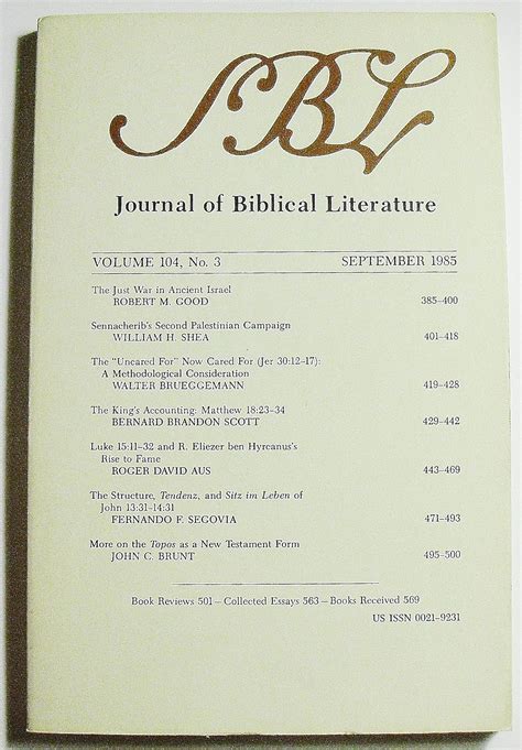 Journal of Biblical Literature Volume 104 Number 3 September 1985 Doc