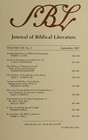Journal of Biblical Literature Volume 106 Number 3 September 1987 Reader