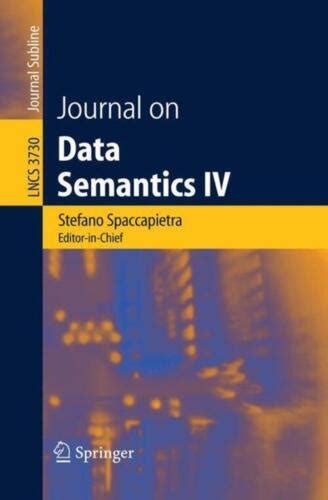 Journal on Data Semantics I PDF