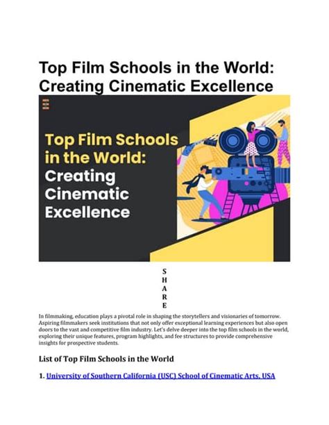 Journey to Cinematic Excellence: Film School in Singapore