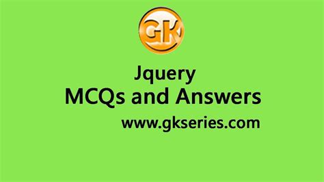 Jquery Multiple Choice Questions And Answers Doc