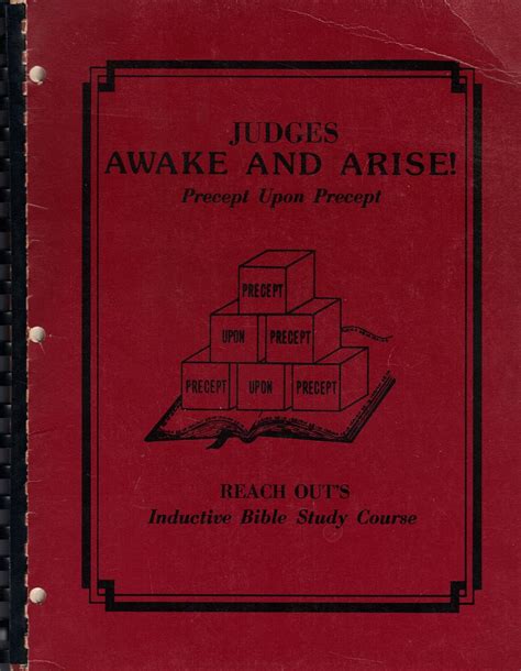 Judges Awake and Arise Precept Upon Precept Reach Out s Inductive Bible Study Course Doc