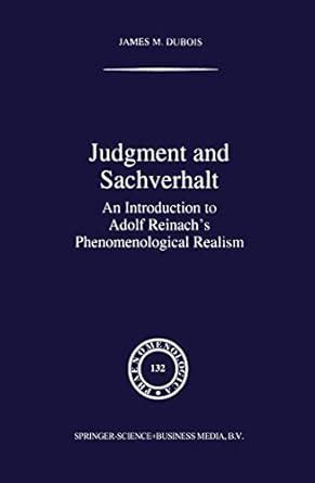 Judgment and Sachverhalt An Introduction to Adolf Reinach's Phenomenolo Epub