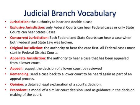 Judicial Branch Vocabulary Words Answers Epub