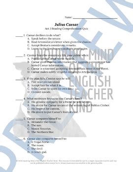 Julius Caesar Act 3 Packet Answer Key Kindle Editon