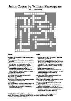 Julius Caesar Crossword Answers Doc