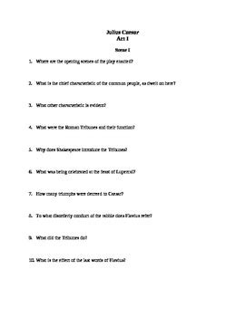 Julius Caesar Literature Guide Answers PDF