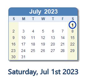 July 1st, 2023