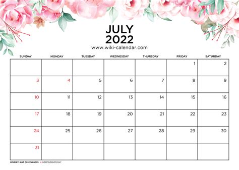 July 2022 Calendar: Your Essential Guide to Planning for the Month