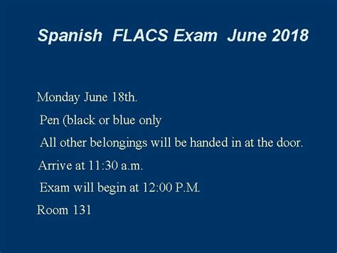 June 18 2012 Spanish Flacs Exam Answers PDF