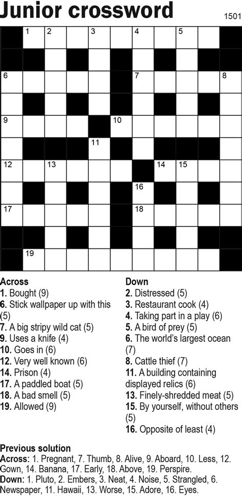 Junior Cross Word Puzzles Epub