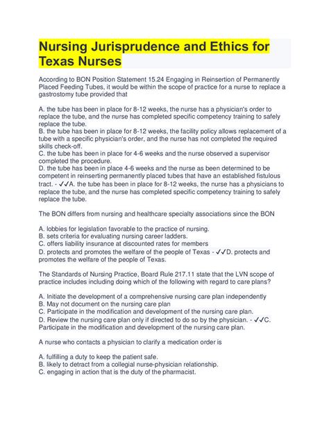 Jurisprudence Nurse Examination Texas Answers Kindle Editon