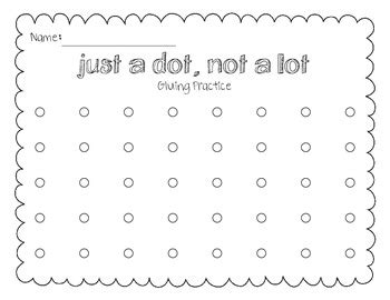 Just A Dot Not A Lot Free Printable
