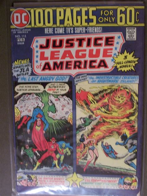 Justice League of America Comic Book The Last Angry God 115 Doc