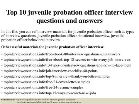 Juvenile Probation Officer Interview Questions And Answers PDF
