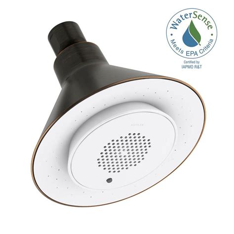 K 9245 E 2BZ Showerhead Wireless Speaker Oil Rubbed Reader